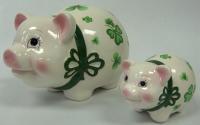 6.5"  SHAMROCK PIG BANK